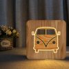 3D Classic Volkswagen Bus Wooden Nightlight